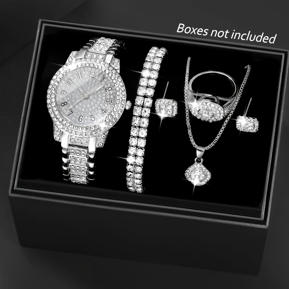 Elegant Business Quartz Watch and Jewelry set