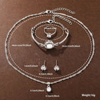 Gorgeous Silvery  Watch+ Jewelry Set