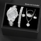 Elegant Business Quartz Watch and Jewelry set