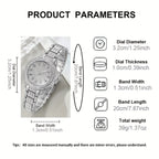 Elegant Business Quartz Watch and Jewelry set