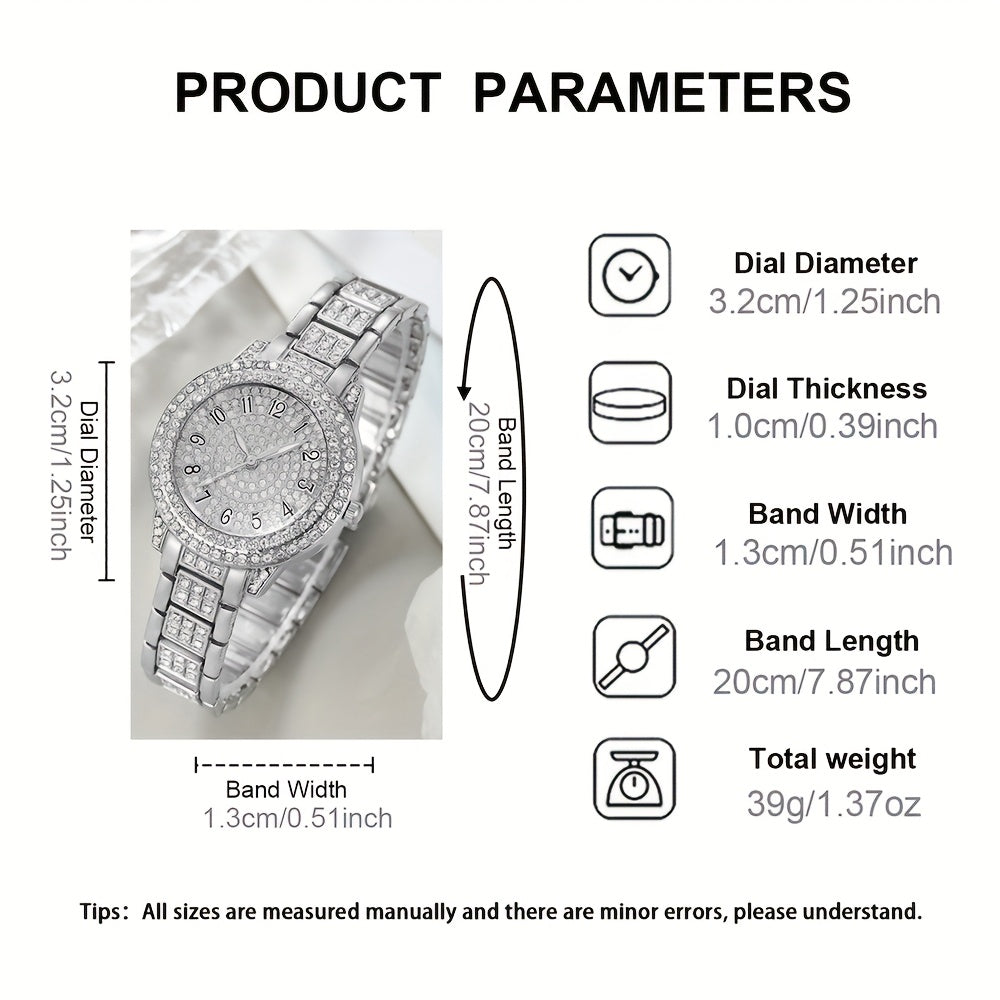 Elegant Business Quartz Watch and Jewelry set