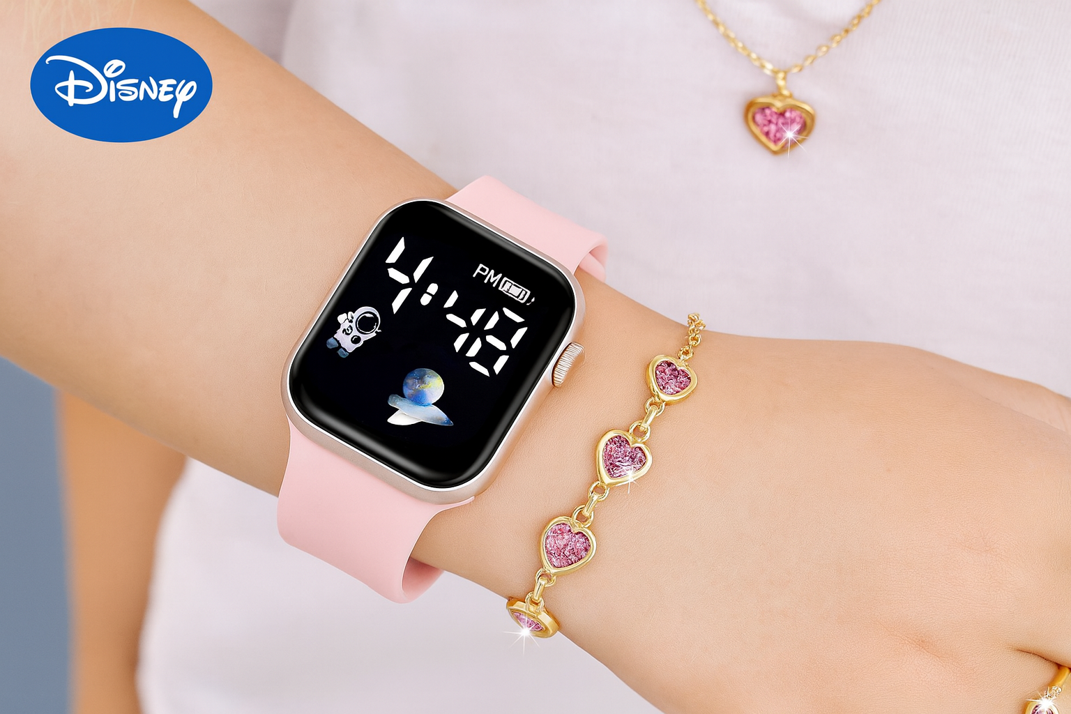 Disney Cute Luxury Watch and Jewelry Set