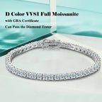 Brilliant Moissanite Tennis Bracelet in S925 Silver