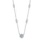 FEOBUR 1-3CT Moissanite Necklace for Women Certified 925 Sterling Silver Sparkling Lab Diamond Pendant Chain Party Jewelry GRA