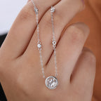FEOBUR 1-3CT Moissanite Necklace for Women Certified 925 Sterling Silver Sparkling Lab Diamond Pendant Chain Party Jewelry GRA