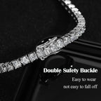 Brilliant Moissanite Tennis Bracelet in S925 Silver