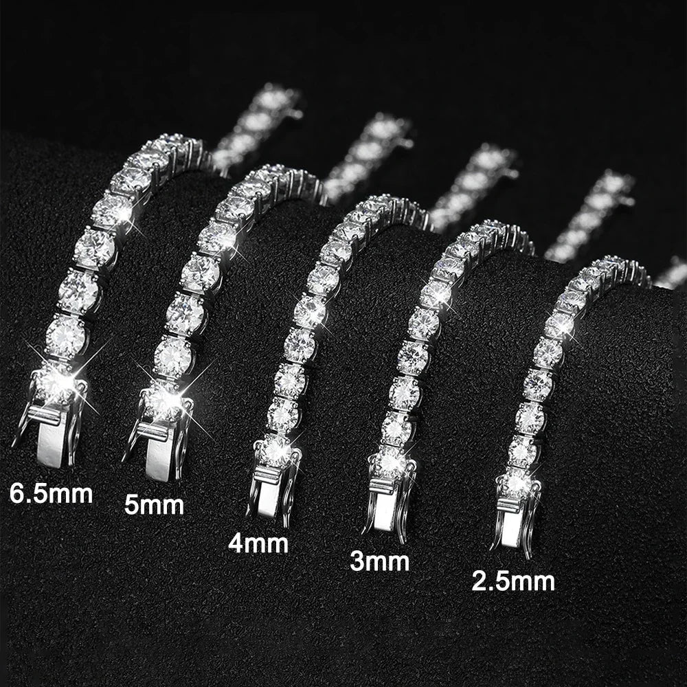 Brilliant Moissanite Tennis Bracelet in S925 Silver