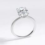 Certified 4.5CT Oval Cut Full Moissanite Ring for Women Lab Diamond Engagement Rings 925 Sterling Silver Wedding Band Jewelry