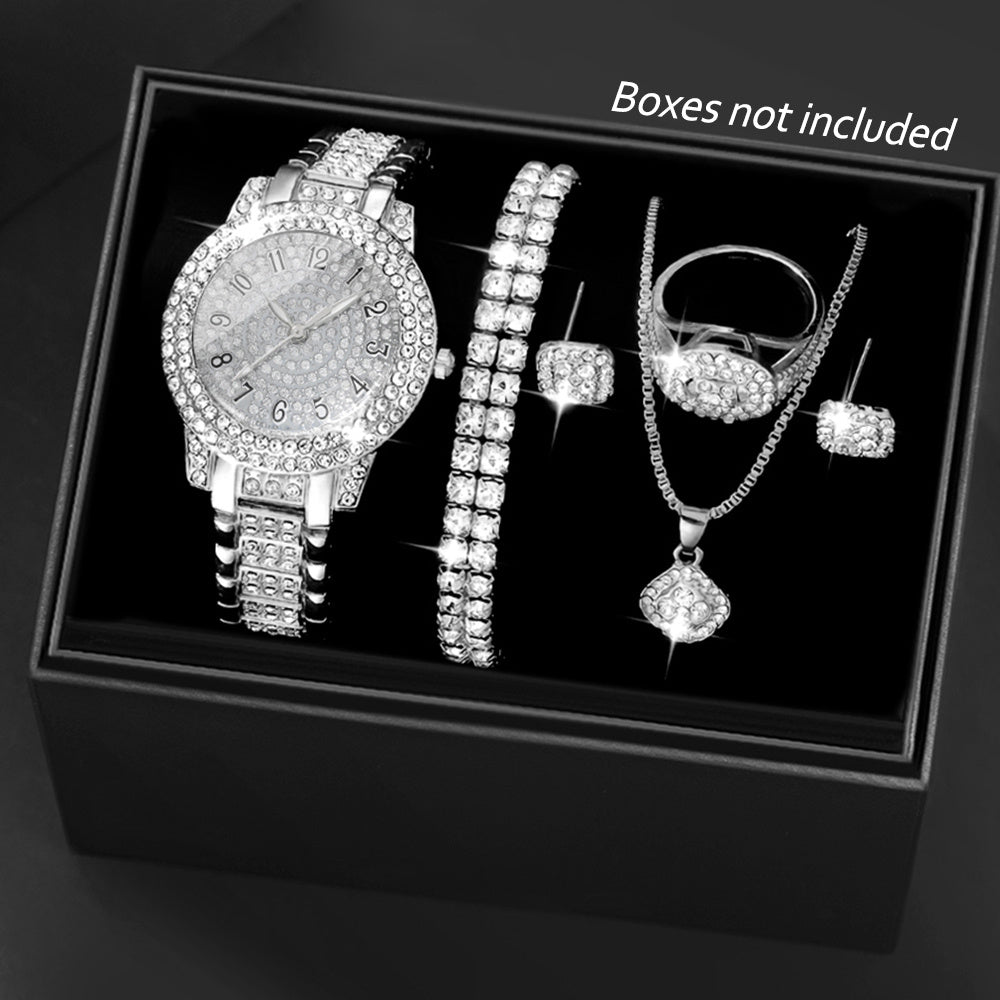 Elegant Business Quartz Watch and Jewelry set