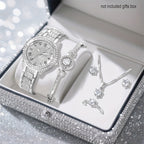 Gorgeous Silvery  Watch+ Jewelry Set
