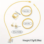 Elegant Business Quartz Watch and Jewelry set