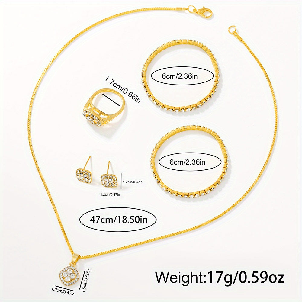 Elegant Business Quartz Watch and Jewelry set